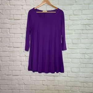 LARACE Women 3/4 Sleeve Tunic Top Loose T-Shirt L